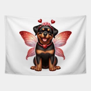 Valentine Fairy Rottweiler Dog Tapestry