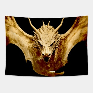 Chinese Dragon: Dragons are Cool, Chinese New Year, Year of the Dragon on a dark (Knocked Out) background Tapestry