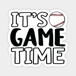 "It's Game Time", Baseball White Magnet