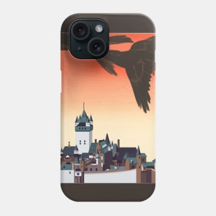 Crows above the town Phone Case