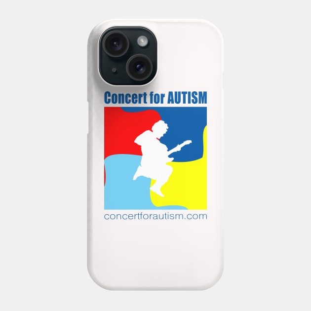 Concert for Autism main logo white Phone Case by ConcertforAutism