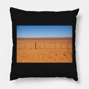 Fence across the desert. Pillow