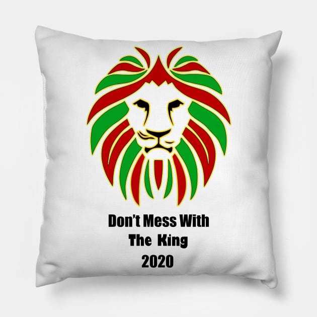 Don't Mess With The King Lion Pillow by Nicolas5red1