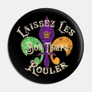 Laissez Les Bon Temps Rouler Mardi Gras 2024 Fleur de Lis Pin