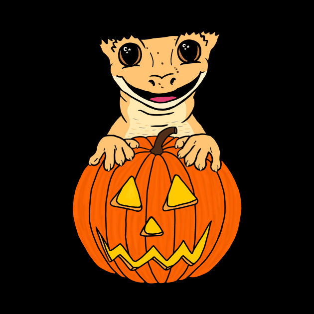 Crested Gecko Halloween by EcoElsa