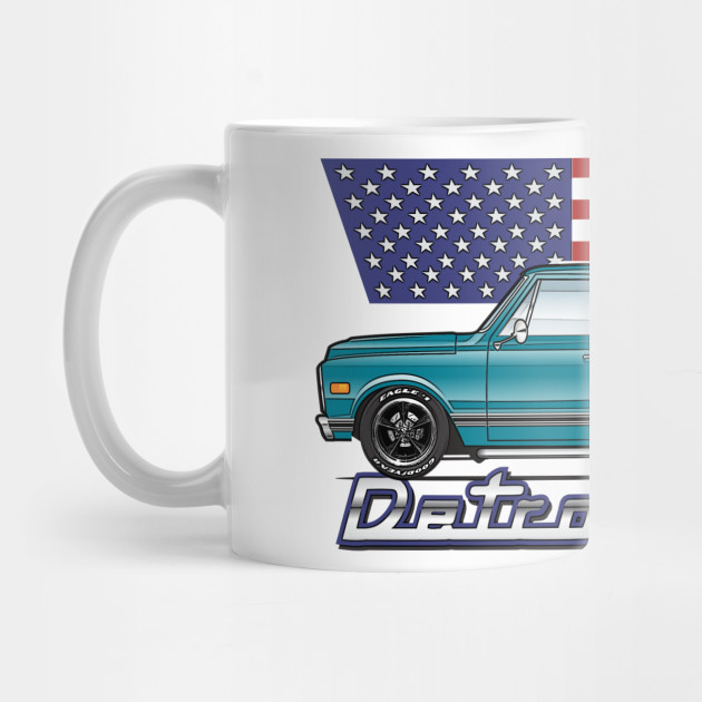 69 72 Teal Truck Chevy Truck Mug Teepublic