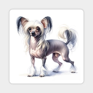 Watercolor Chinese Crested - Beautiful Dog Magnet