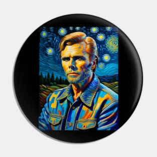 George Jones at starry night Pin