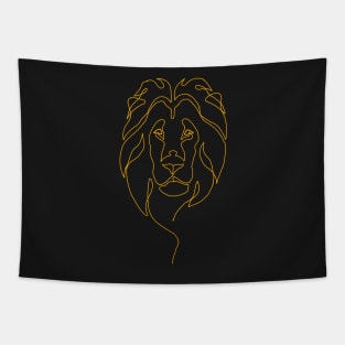 Lion Line Art Collection Tapestry