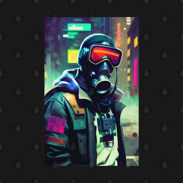 Abstract Cyberpunk Man by Voodoo Production