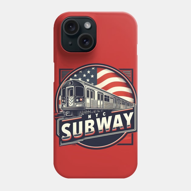 New York Subway NYC Subway Train Phone Case by Nysa Design