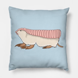 Pink fairy armadillo cartoon illustration Pillow