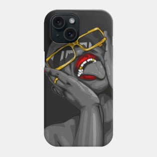 Gold N' Red Lipstick Phone Case