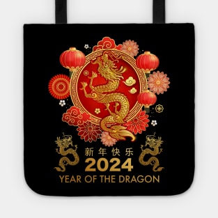 Chinese New Year 2024 Year of the Dragon Happy New Year 2024 Tote