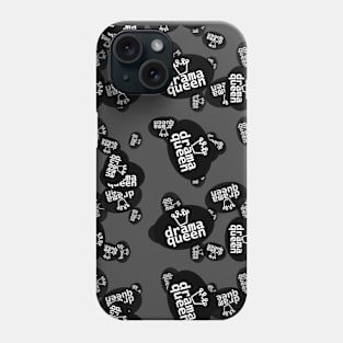 Pattern of Ovals with Drama Queen Typography Phone Case