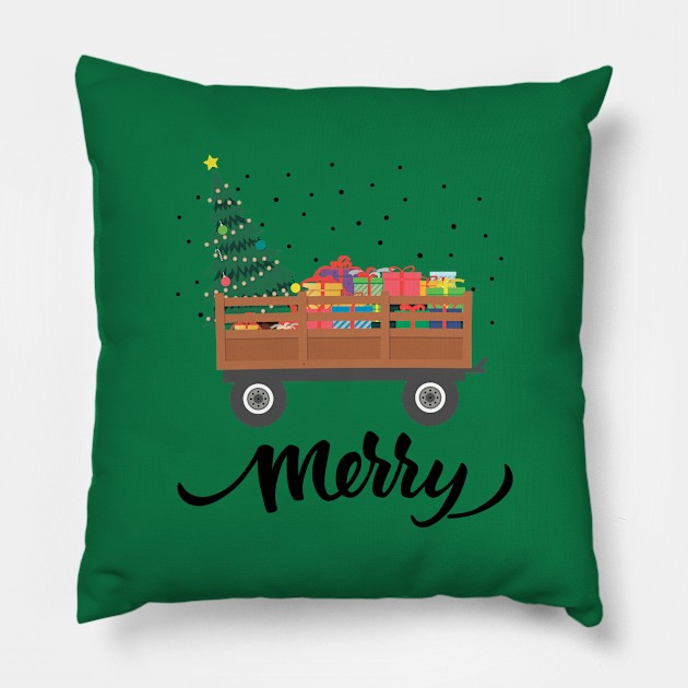 Funny Matching Ugly Christmas Sweater Pillow by KsuAnn