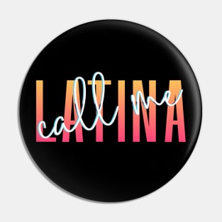 Call Me Latina '80s Retro Metallic Gradient Signature Font Design Black Background - see my store for the other versions! Pin