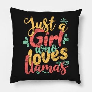 Just A Girl Who Loves Llamas - Alpaca Llama Gift product Pillow