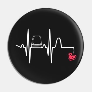 Love Books Heartbeat Pin