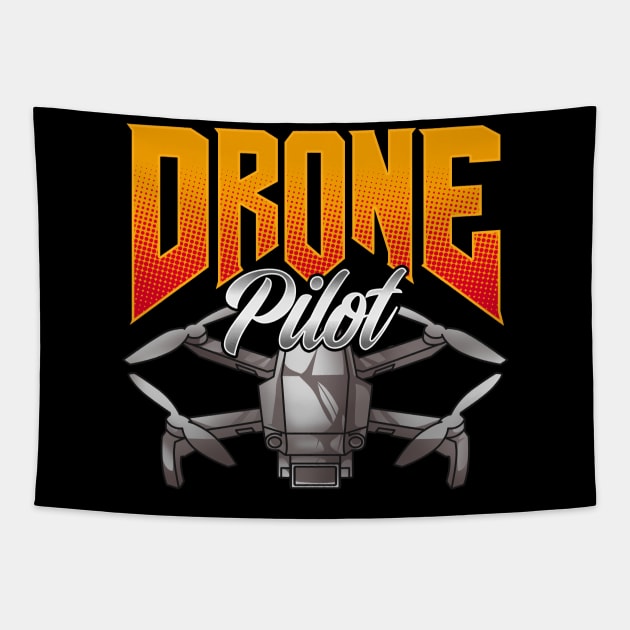 Funny Drone Pilot Droning Obsessed Tapestry by theperfectpresents