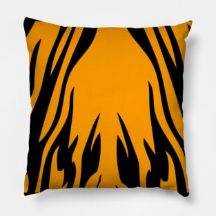 Animal Print Orange and Black Pillow