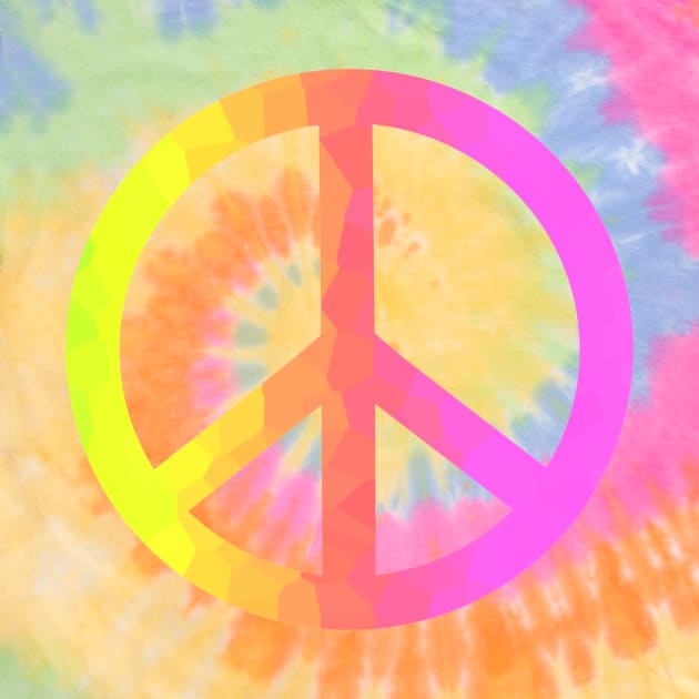 PEACE Sign Yellow Pink by SartorisArt1