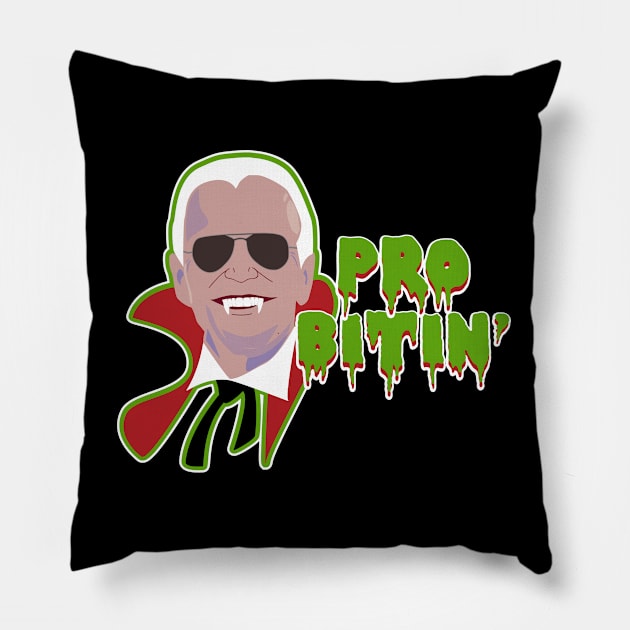 Vampire Democrat Pro Bitin' U.S. President Parody Halloween Pillow by SeaLAD