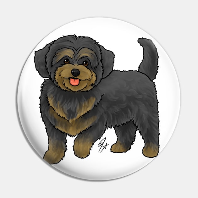 Dog - Maltipoo - Black and Tan Pin by Jen's Dogs Custom Gifts and Designs