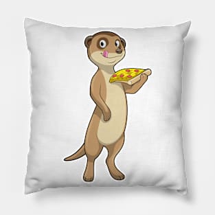 Meerkat with Pizza Pillow