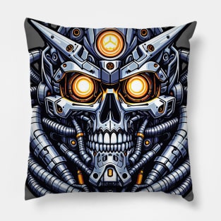 Biomech Skull S01 D02 Pillow