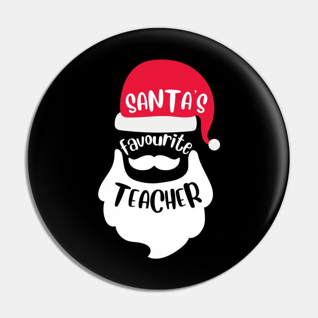 Santa's Favourite Teacher Pin by littleprints