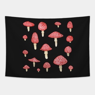 Red Mushrooms Tapestry