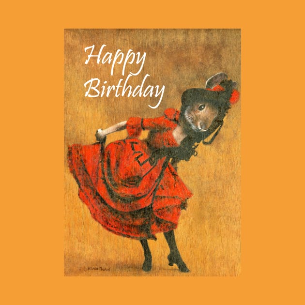 Birthday Vintage Dancing Bunny by mictomart