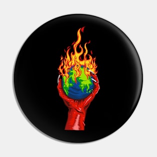 the devil's hand holds the world of illustration Pin