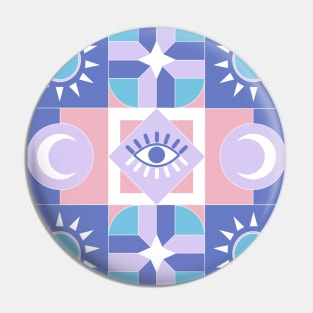 Abstract pastel mosaic pattern Pin