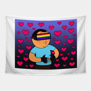 Virtual Reality Glasses Gay Pride Love Tapestry