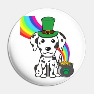 Funny dalmatian celebrates st patricks day Pin