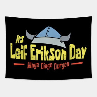 Spongebob Squarepants Happy Leif Erikson Day Tapestry