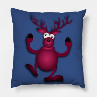 Merry Christmas Reindeer Pillow