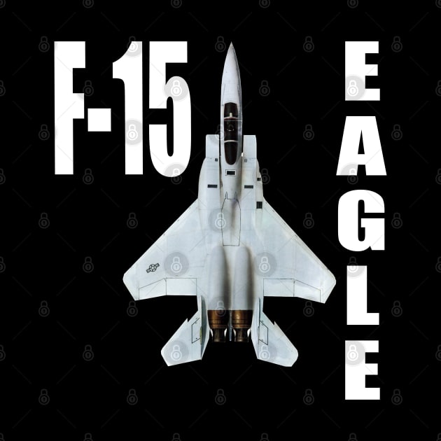 F-15 Eagle USAF Fighter Plane Airplane by Dirty Custard Designs 