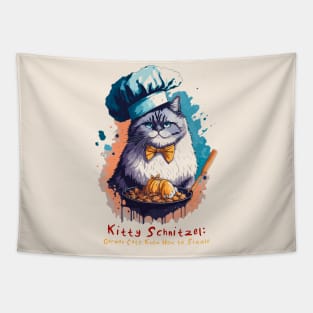 Kitty Schnitzel: German Cats Know How to Sizzle Tapestry