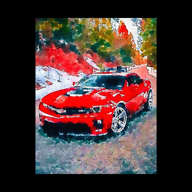 Camaro Vermelho - Pixel Art by Florete Store