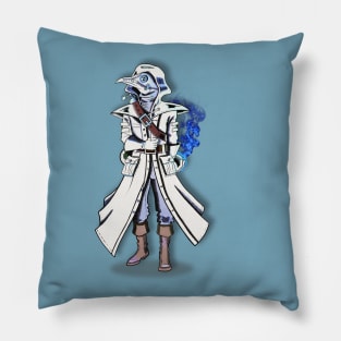 Plague Doctor: Blue FX Pillow