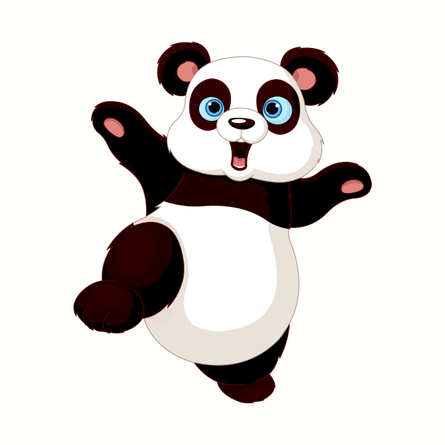 High Kicking Panda bear cartoon by pickledpossums