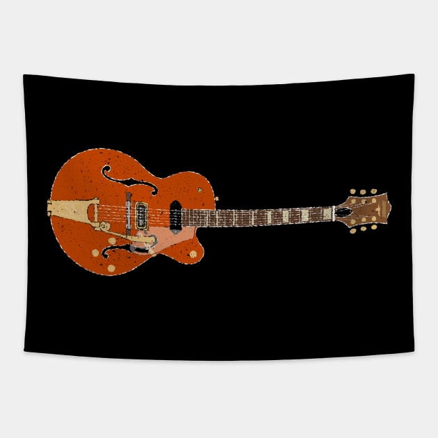 Eddie Cochran Rockabilly Guitar Tapestry by Daniel Cash Guitar