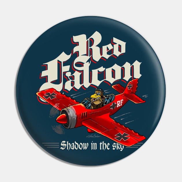 Red Falcon Pin by nanobarbero