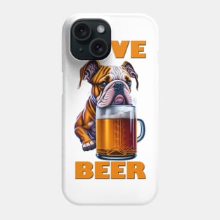 Cute Bulldog With A beer Mug Phone Case