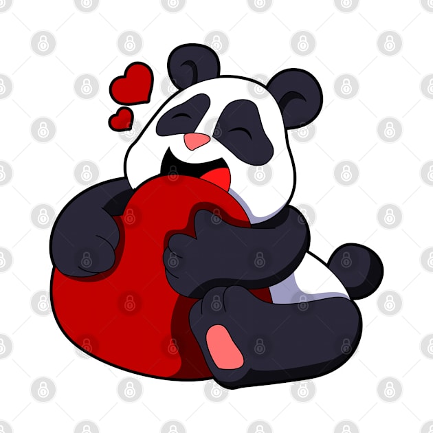 Panda - Love with Heart by Markus Schnabel