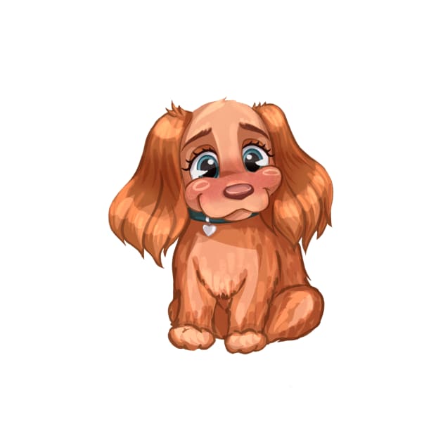 Cute puppy cocker spaniel by ArtInPi