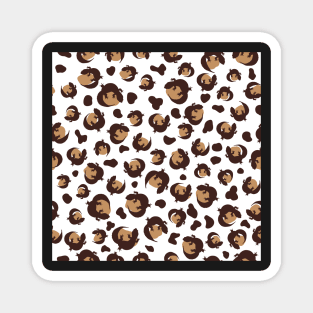 Leopard Gecko Print (White & Brown) Magnet